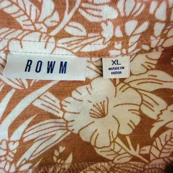 ROWN Short Sleeve Button Down Collared Hawaiian Print Shirt / Size XL - Picture 4 of 6